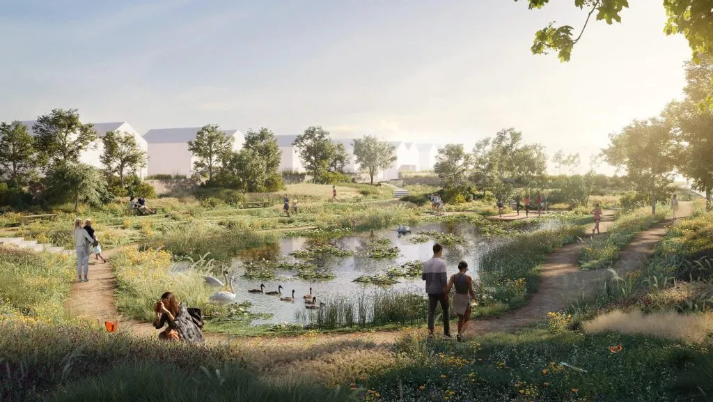 Langarth Northern Ponds Render 1