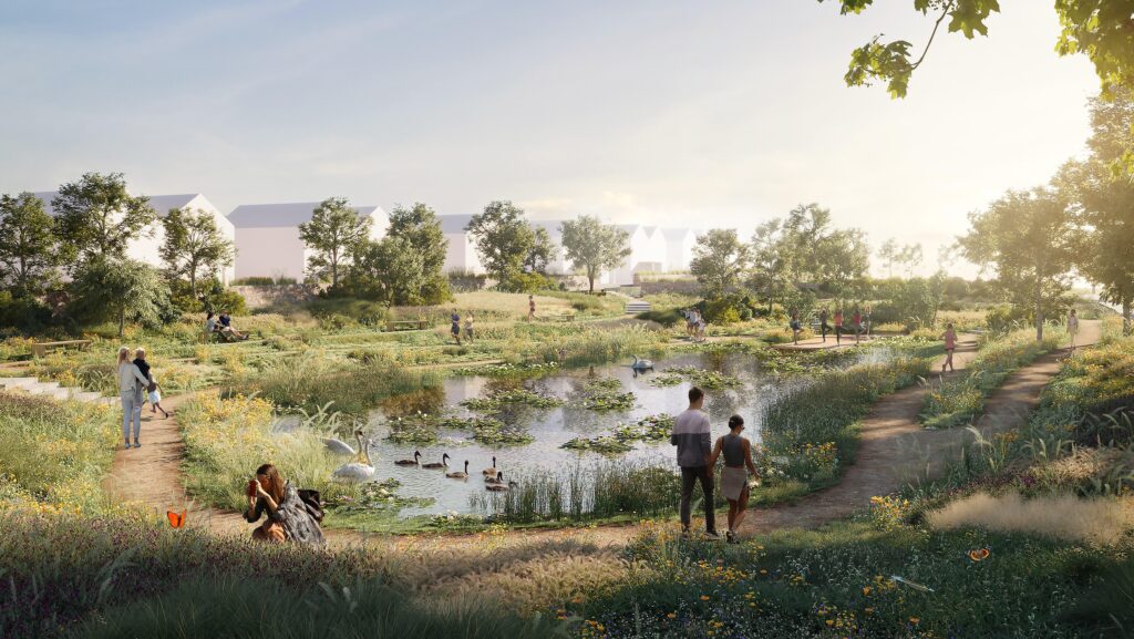 Langarth Northern Ponds Render 2