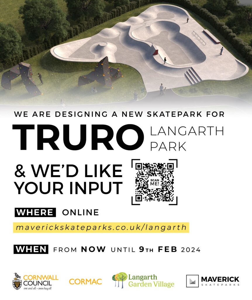 Langarth Skatepark engagement poster
