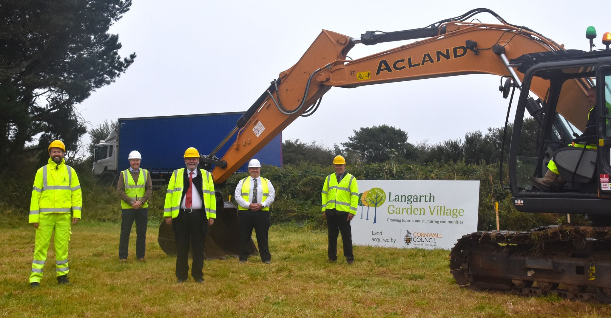 Cutting the first turf for new interim link road