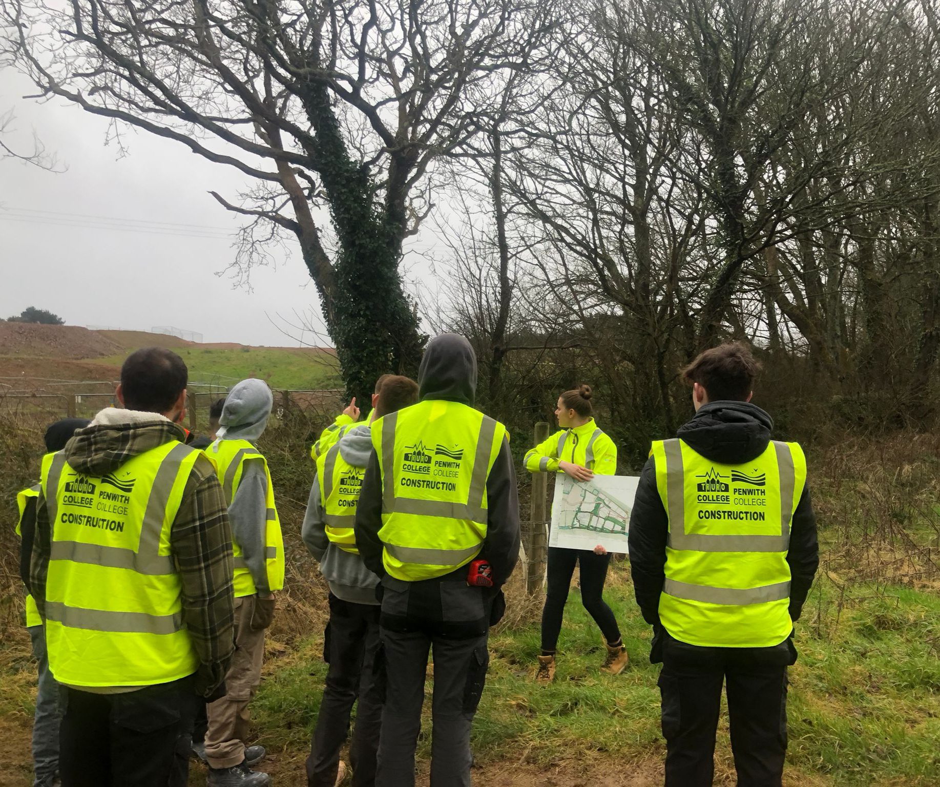 Construction students visit Langarth Garden Village